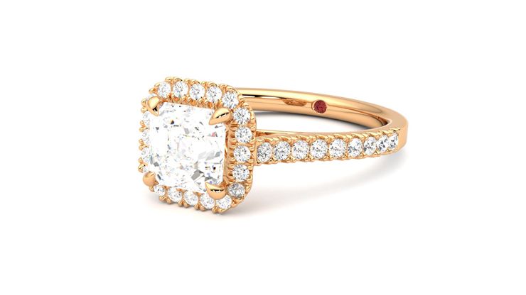Taylor & Hart Allure Asscher Engagement Ring 360 degree image 25