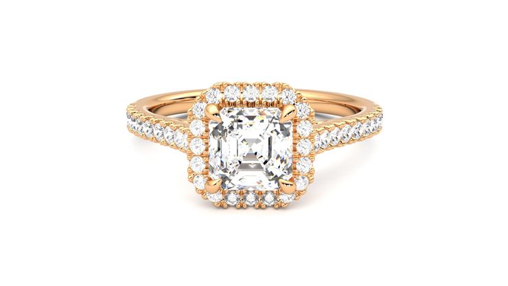 Taylor & Hart Allure Asscher Engagement Ring 360 degree image 29