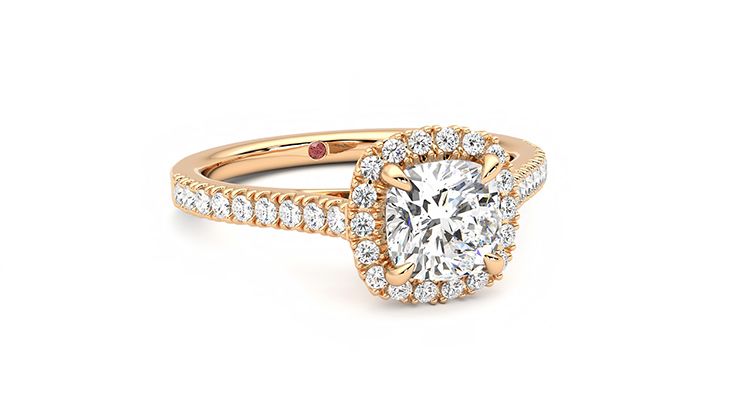 Taylor & Hart Allure Cushion Engagement Ring 360 degree image 4