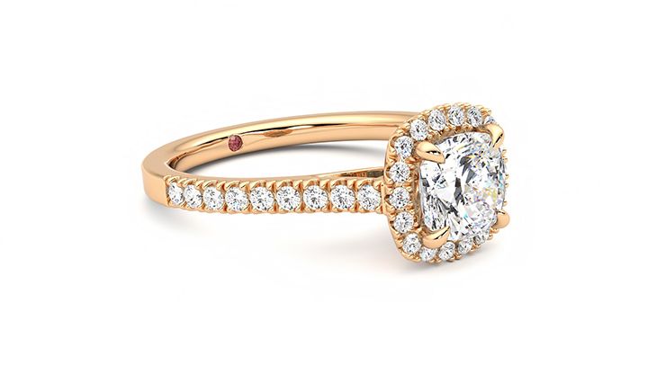 Taylor & Hart Allure Cushion Engagement Ring 360 degree image 6