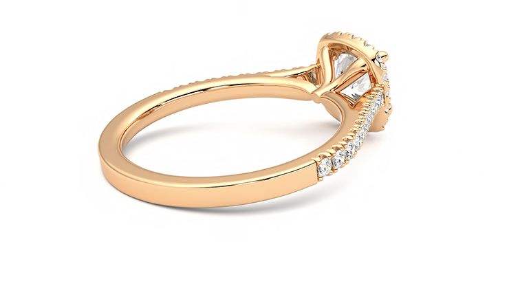 Taylor & Hart Allure Cushion Engagement Ring 360 degree image 12