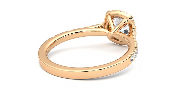 Taylor & Hart Allure Cushion Engagement Ring 360 degree image 13