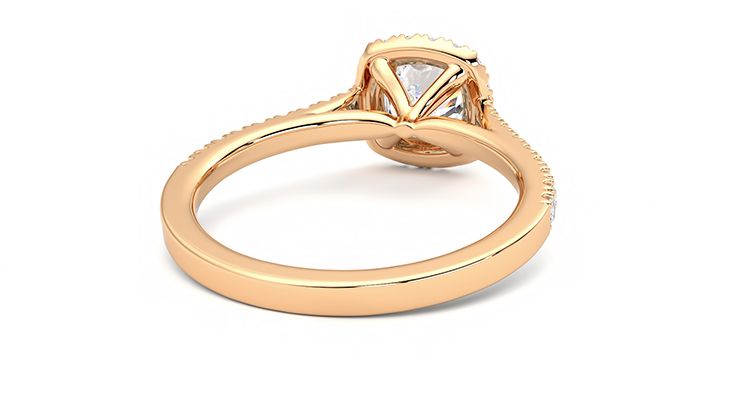 Taylor & Hart Allure Cushion Engagement Ring 360 degree image 14