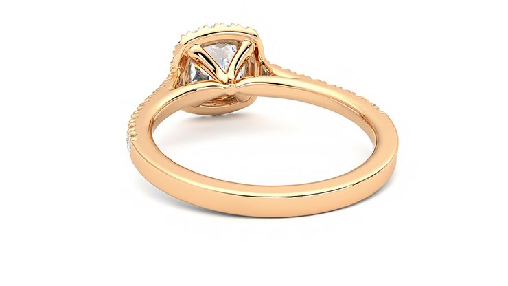 Taylor & Hart Allure Cushion Engagement Ring 360 degree image 16