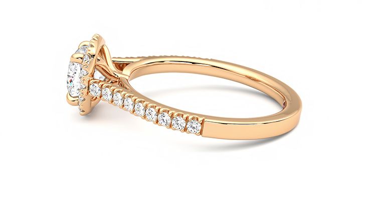 Taylor & Hart Allure Cushion Engagement Ring 360 degree image 20