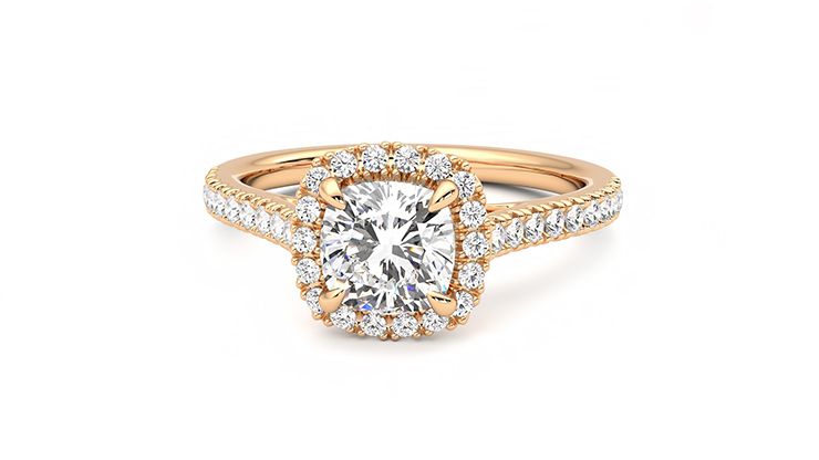 Taylor & Hart Allure Cushion Engagement Ring 360 degree image 28
