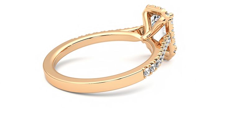 Taylor & Hart Allure Emerald Engagement Ring 360 degree image 12