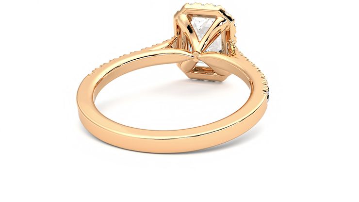 Taylor & Hart Allure Emerald Engagement Ring 360 degree image 14