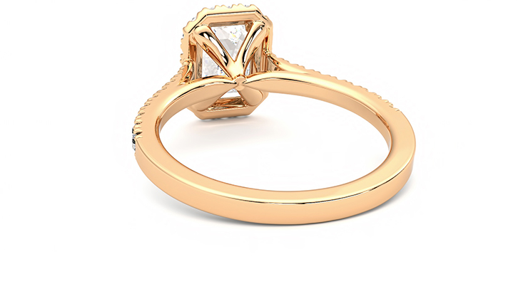 Taylor & Hart Allure Emerald Engagement Ring 360 degree image 16