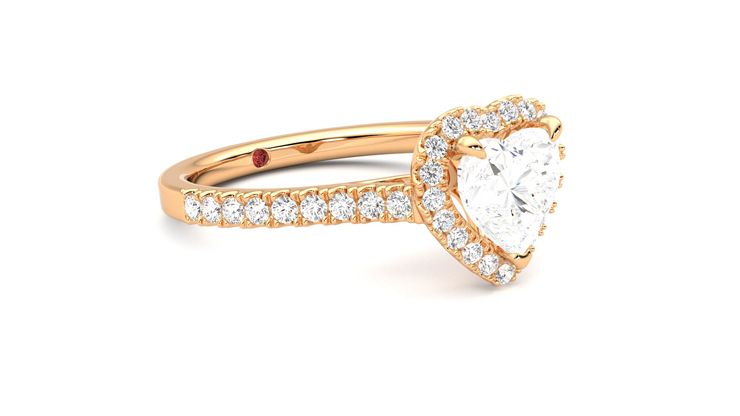 Taylor & Hart Allure Heart Engagement Ring 360 degree image 6