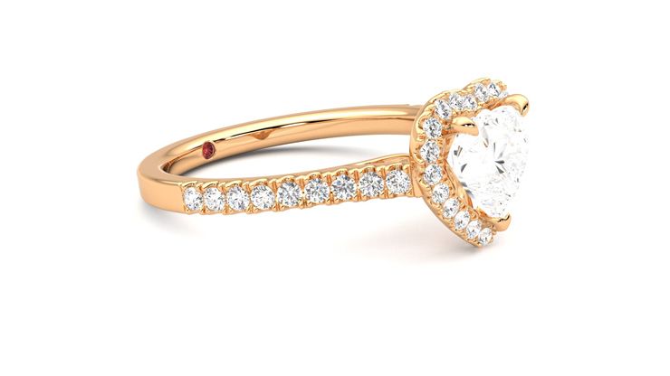 Taylor & Hart Allure Heart Engagement Ring 360 degree image 7