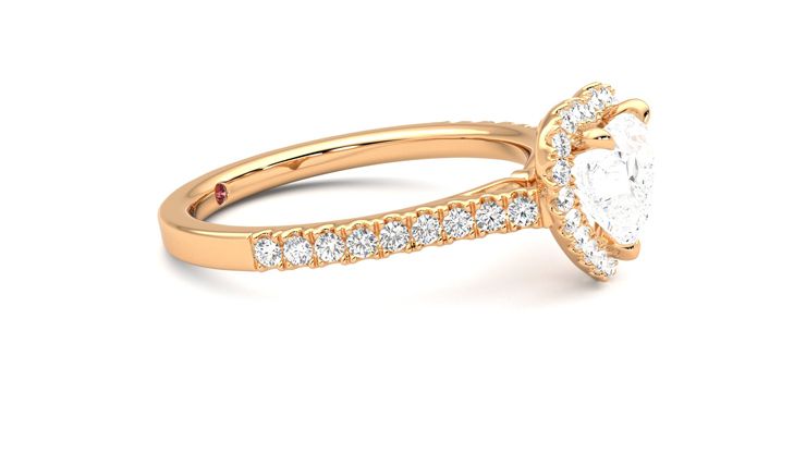 Taylor & Hart Allure Heart Engagement Ring 360 degree image 8