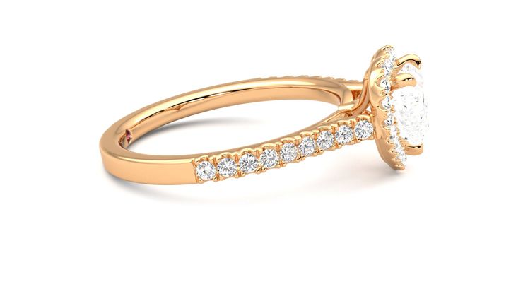 Taylor & Hart Allure Heart Engagement Ring 360 degree image 9
