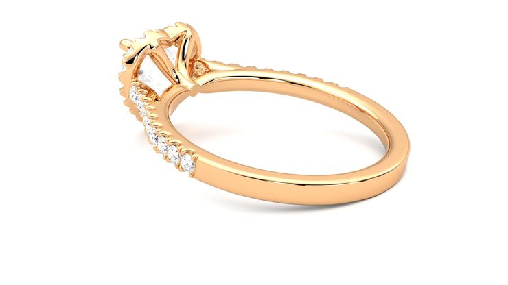 Taylor & Hart Allure Heart Engagement Ring 360 degree image 18
