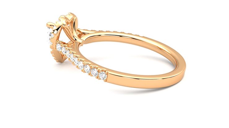 Taylor & Hart Allure Heart Engagement Ring 360 degree image 19