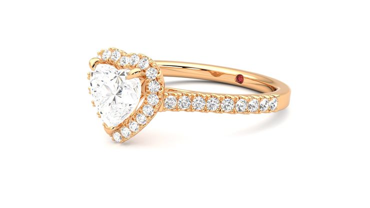 Taylor & Hart Allure Heart Engagement Ring 360 degree image 24