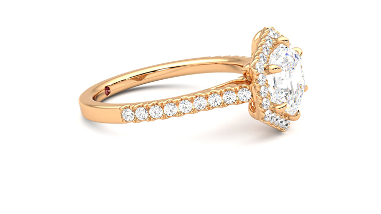 Taylor & Hart Allure Hexagonal Engagement Ring 360 degree image 8