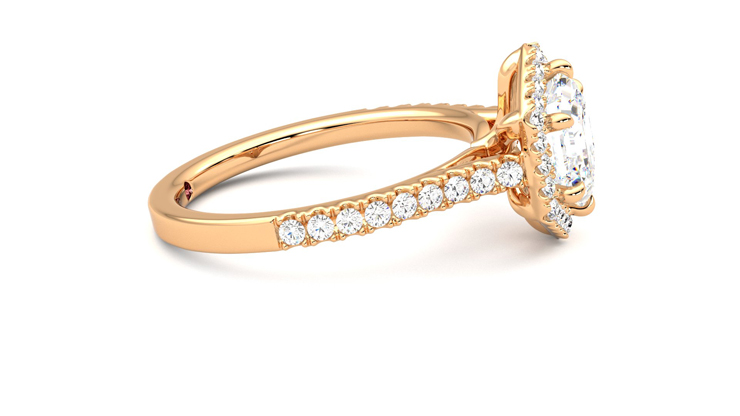 Taylor & Hart Allure Hexagonal Engagement Ring 360 degree image 9