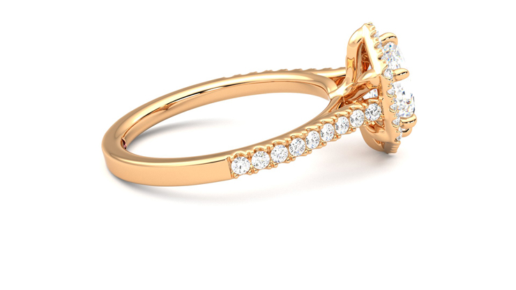 Taylor & Hart Allure Hexagonal Engagement Ring 360 degree image 10