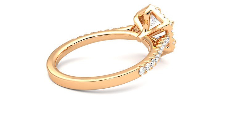 Taylor & Hart Allure Hexagonal Engagement Ring 360 degree image 12
