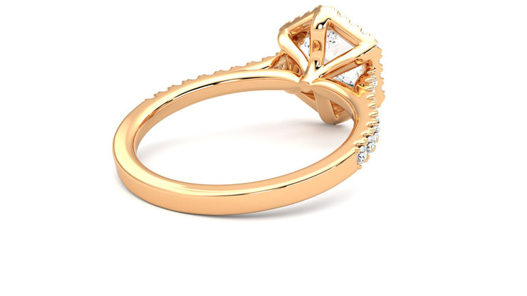 Taylor & Hart Allure Hexagonal Engagement Ring 360 degree image 13