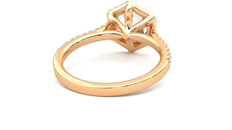 Taylor & Hart Allure Hexagonal Engagement Ring 360 degree image 14