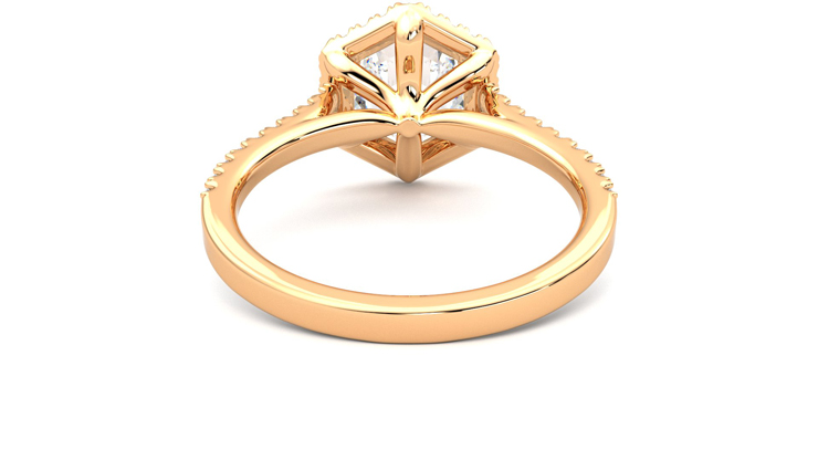 Taylor & Hart Allure Hexagonal Engagement Ring 360 degree image 15