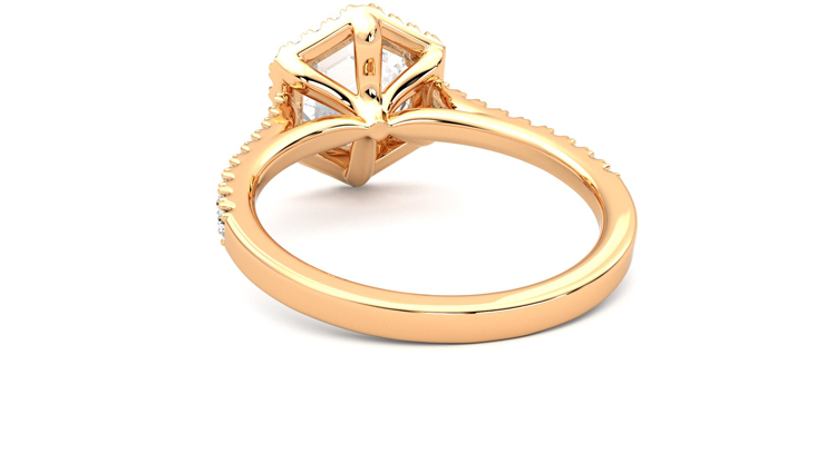 Taylor & Hart Allure Hexagonal Engagement Ring 360 degree image 16