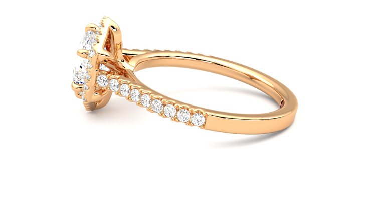 Taylor & Hart Allure Hexagonal Engagement Ring 360 degree image 20