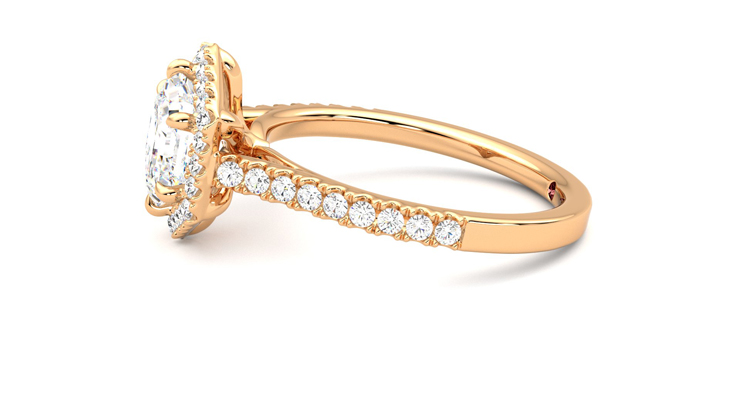 Taylor & Hart Allure Hexagonal Engagement Ring 360 degree image 21