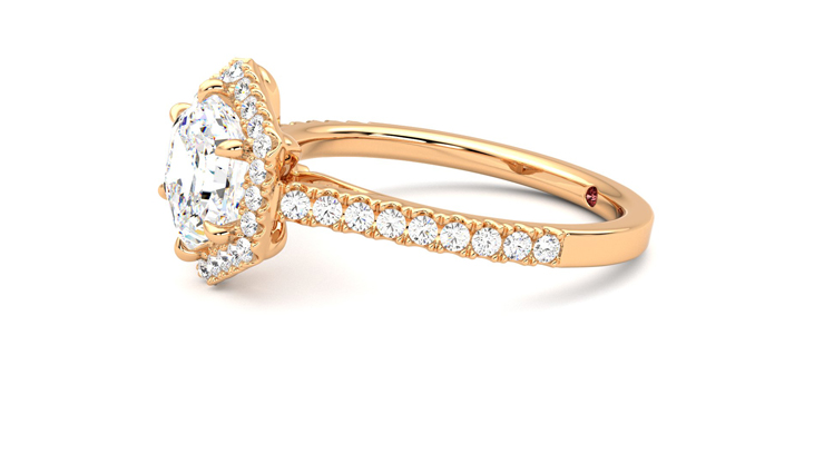 Taylor & Hart Allure Hexagonal Engagement Ring 360 degree image 22