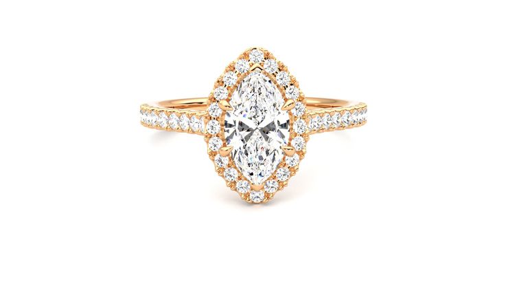 Taylor & Hart Allure Marquise Engagement Ring 360 degree image 1