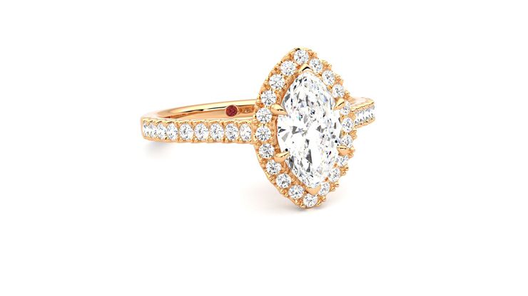Taylor & Hart Allure Marquise Engagement Ring 360 degree image 4