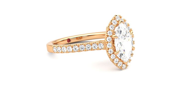Taylor & Hart Allure Marquise Engagement Ring 360 degree image 6