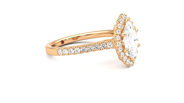 Taylor & Hart Allure Marquise Engagement Ring 360 degree image 7