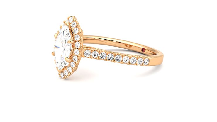 Taylor & Hart Allure Marquise Engagement Ring 360 degree image 23