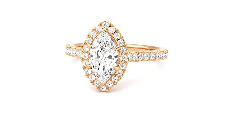 Taylor & Hart Allure Marquise Engagement Ring 360 degree image 27