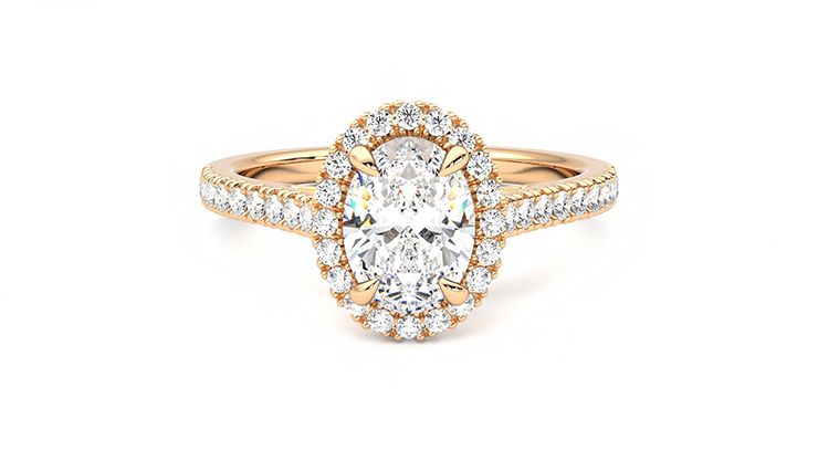 Taylor & Hart Allure Oval Engagement Ring 360 degree image 0