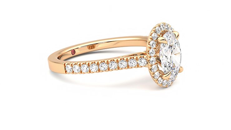 Taylor & Hart Allure Oval Engagement Ring 360 degree image 7