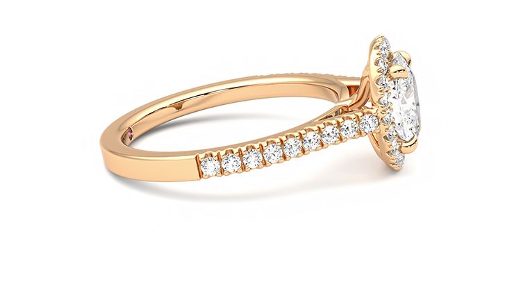Taylor & Hart Allure Oval Engagement Ring 360 degree image 9