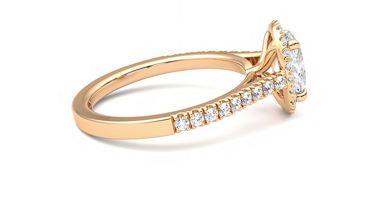 Taylor & Hart Allure Oval Engagement Ring 360 degree image 10
