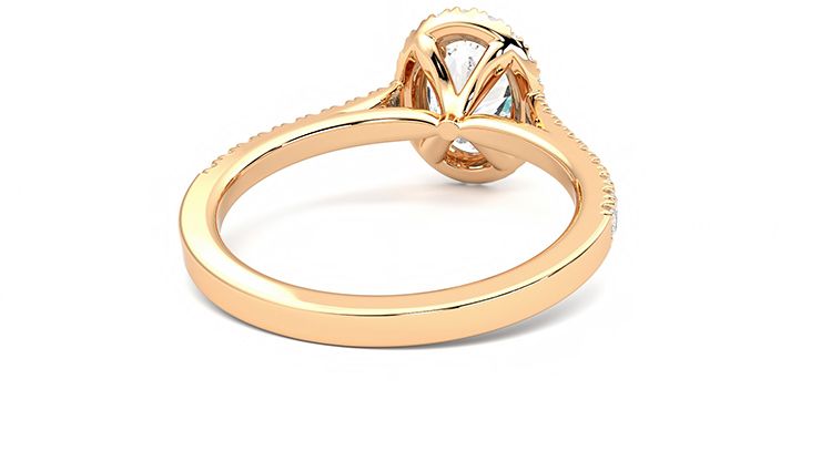 Taylor & Hart Allure Oval Engagement Ring 360 degree image 14