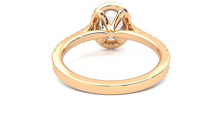 Taylor & Hart Allure Oval Engagement Ring 360 degree image 15