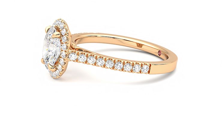 Taylor & Hart Allure Oval Engagement Ring 360 degree image 22