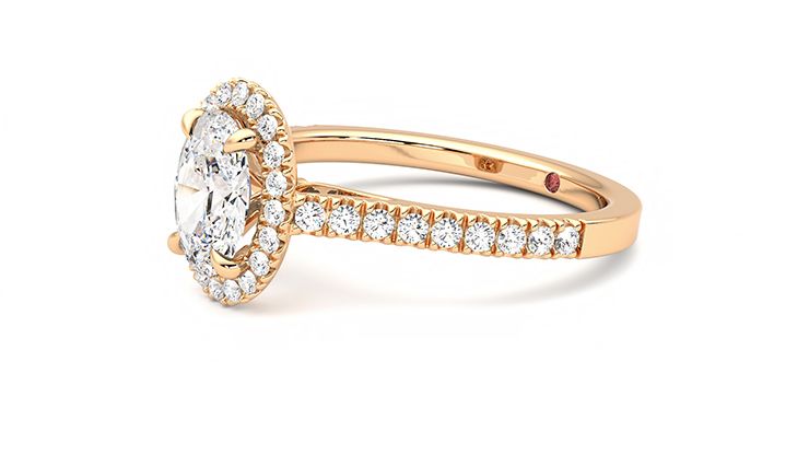 Taylor & Hart Allure Oval Engagement Ring 360 degree image 23