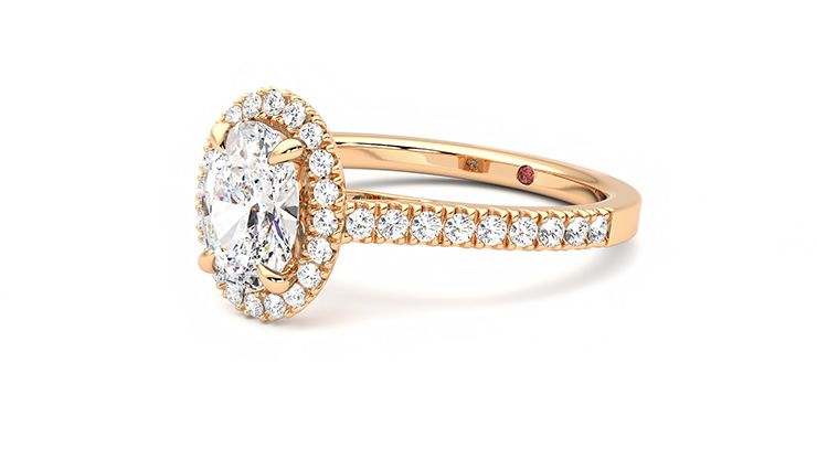 Taylor & Hart Allure Oval Engagement Ring 360 degree image 24