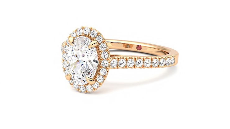 Taylor & Hart Allure Oval Engagement Ring 360 degree image 25