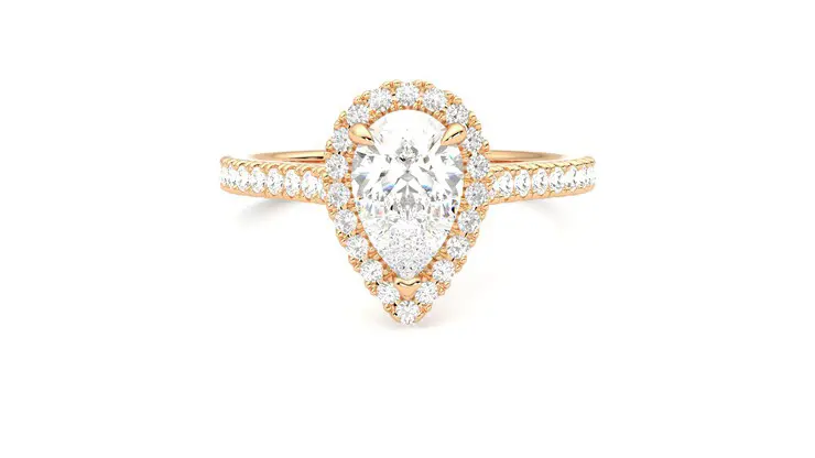 Taylor & Hart Allure Pear Engagement Ring 360 detail 01