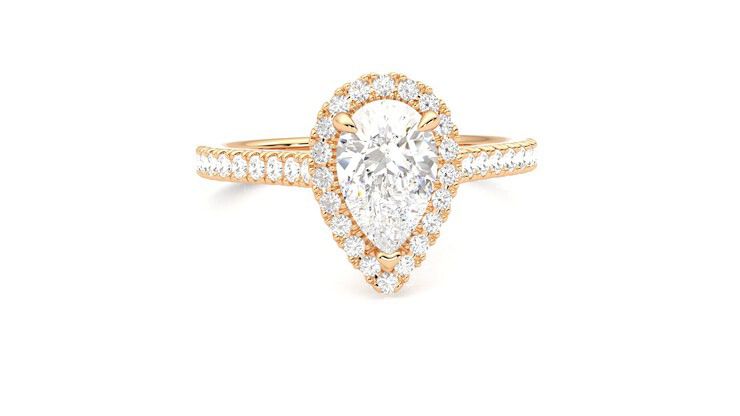 Taylor & Hart Allure Pear Engagement Ring 360 degree image 2
