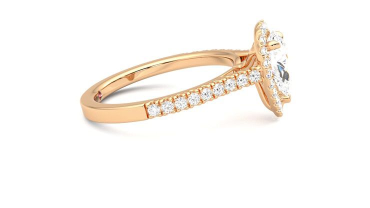 Taylor & Hart Allure Pear Engagement Ring 360 degree image 9